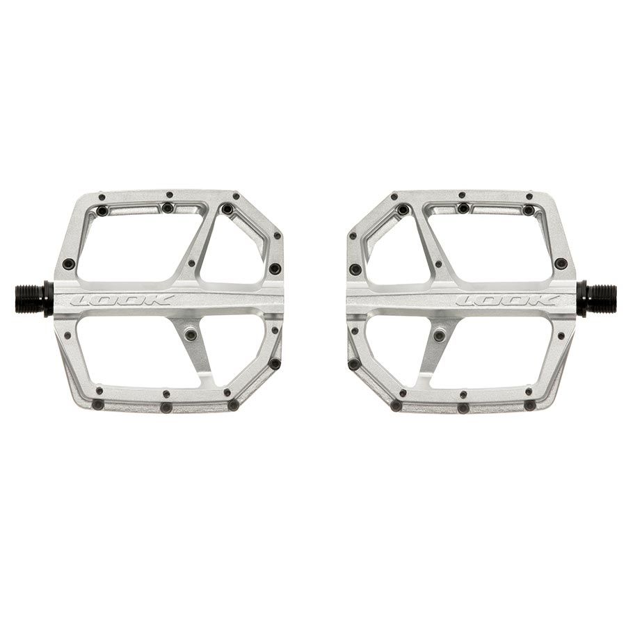 Look, Trail Roc Plus, Platform Pedals, Body: Aluminum, 9/16'', Silver, Pair