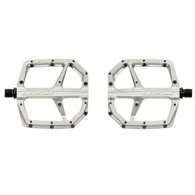 Look, Trail Roc Plus, Platform Pedals, Body: Aluminum, 9/16'', Silver, Pair
