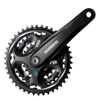 Shimano, Altus FC-M311, Crankset, 7/8 sp., 175mm, 22/32/42T, Riveted, Square, 50mm, Black