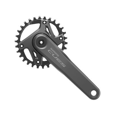 Shimano, CUES FC-U6000-1, Crankset, Speed: 9/10/11, Spindle: 24mm, BCD: 96, 30, Hollowtech II, 170mm, Black, Boost, EFCU600015CXA0
