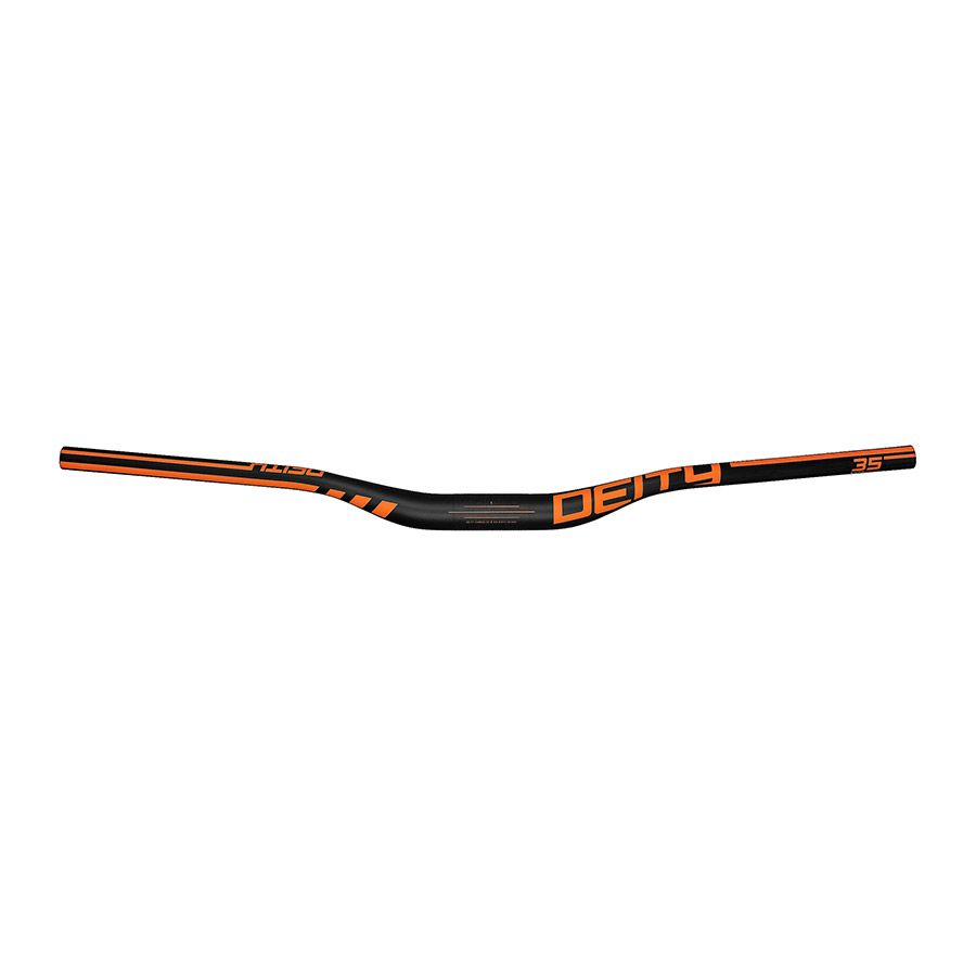 Deity, Skywire 25, MTB Handlebar, Diameter: 35mm, 800mm, Rise: 25mm, Orange