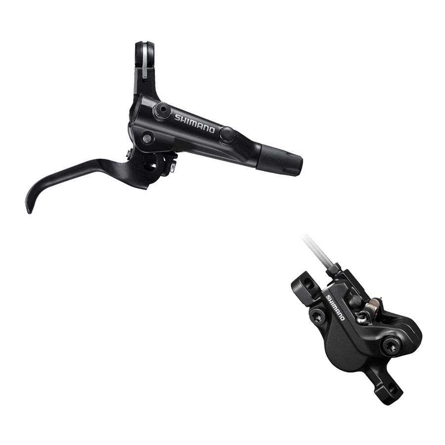 Shimano, Deore BL-MT501 / BR-MT500, MTB Hydraulic Disc Brake, Rear, Post mount, Disc: 160 or 180mm (not included), Black, EMT5012JRRXRA170
