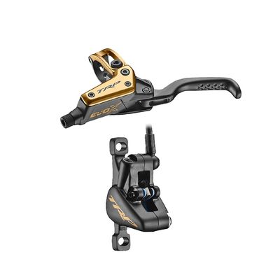 TRP, EVO X, MTB Hydraulic Disc Brake, Right, Post mount, Disc: Not included, Gold