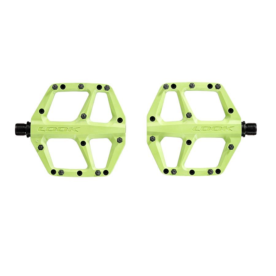 Look, Trail Fusion, Platform Pedals, Body: Composite, 9/16'', Green, Pair