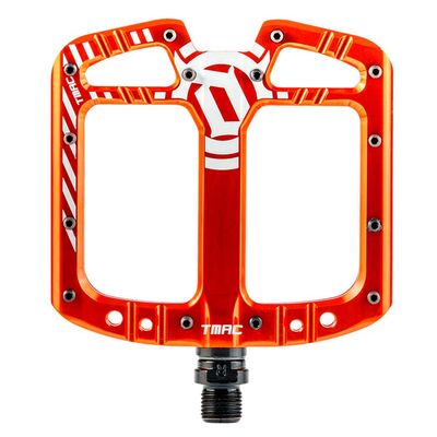Deity, TMAC, Platform Pedals, Body: Aluminum, Spindle: Cr-Mo, 9/16'', Orange, Pair