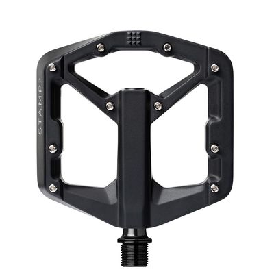 crankbrothers, STAMP 3 Small, Platform Pedals, Body: Aluminum, Spindle: Cr-Mo, 9/16'', Black, Pair