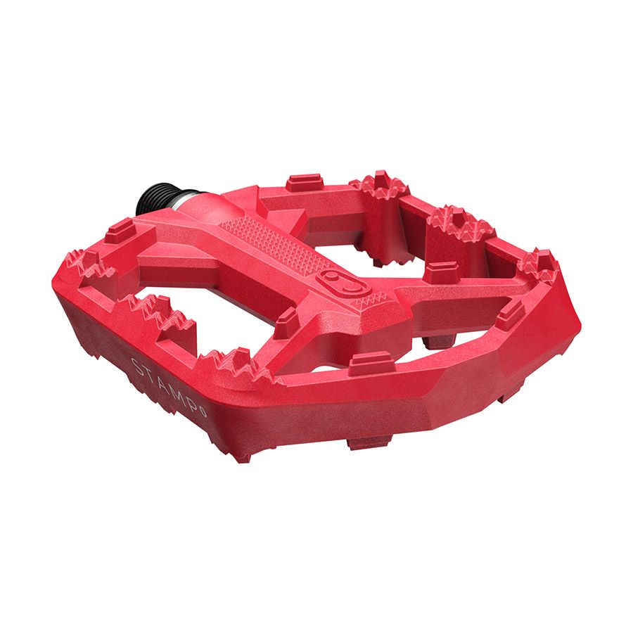 crankbrothers, STAMP 0, Platform Pedals, Body: Composite, Spindle: Cr-Mo/Steel, 9/16'', Red, Small, Pair