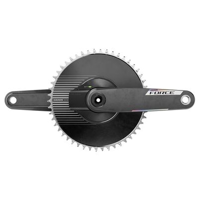 SRAM, Force 1x Aero Powermeter E1, Power Meter Crankset, Speed: 12/13, Spindle: 28.99mm, BCD: Direct Mount SRAM 8 Bolt, 50, DUB, 170mm, Black, Road