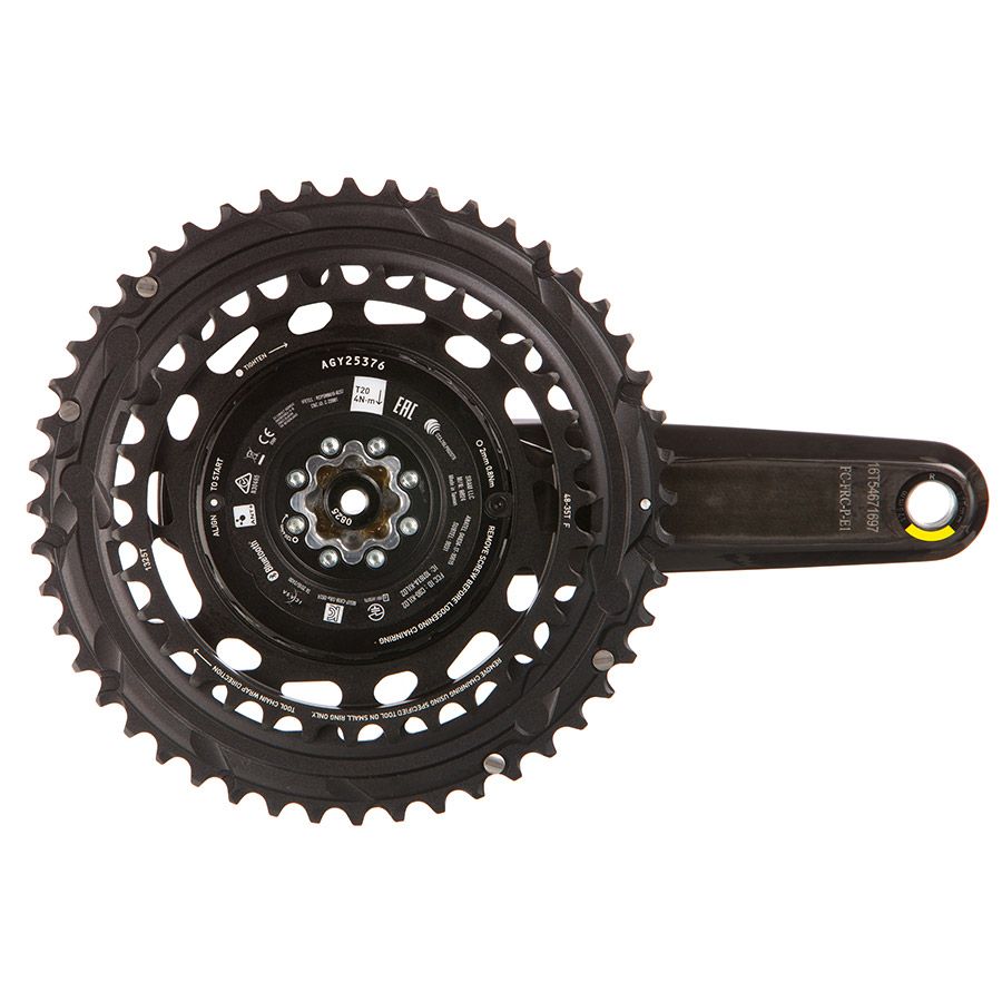 SRAM, Force 2x Powermeter E1, Power Meter Crankset, Speed: 12, Spindle: 28.99mm, BCD: Thread Mount, 48/35, DUB, 170mm, Black, Road