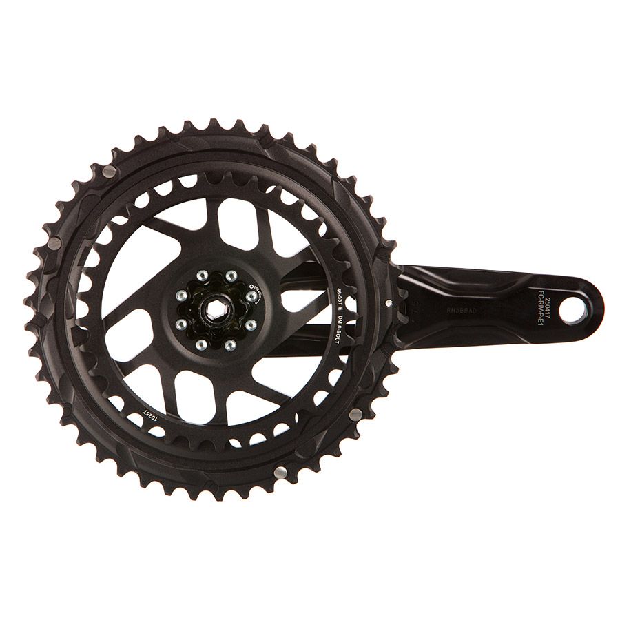 SRAM, Rival 2x Powermeter E1, Power Meter Crankset, Speed: 12, Spindle: 28.99mm, BCD: Direct Mount SRAM 8 Bolt, 46/33, DUB, 175mm, Black, Road