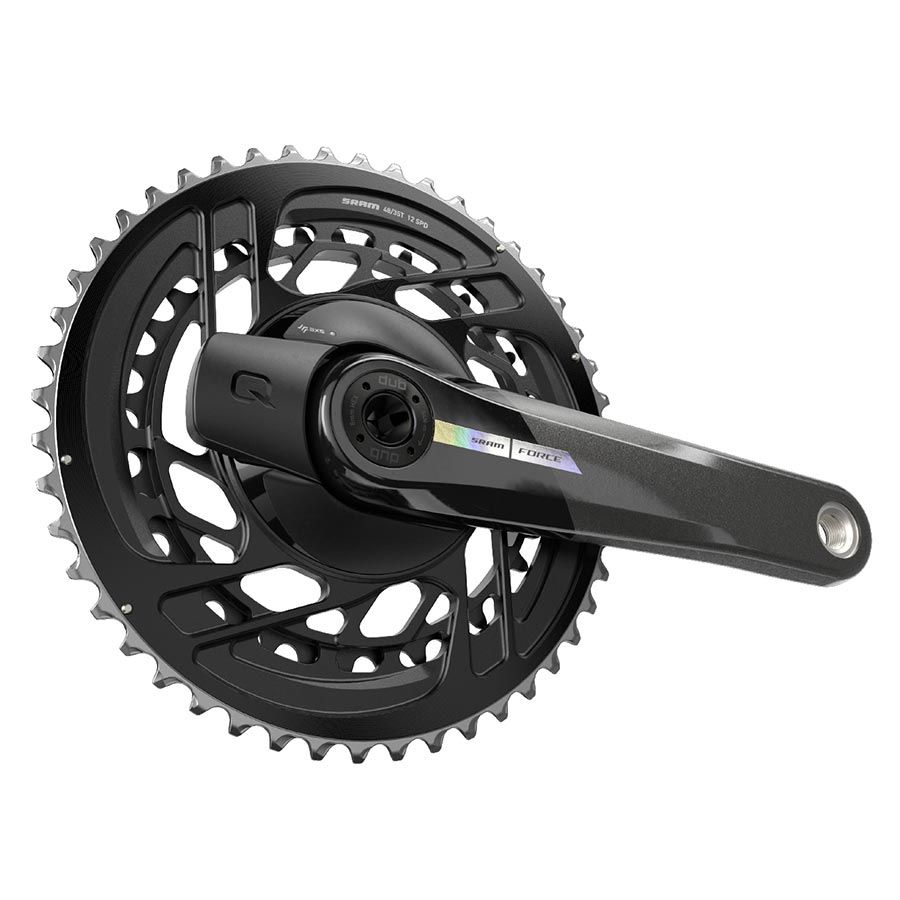 SRAM, Force D2 2x, Power Meter Crankset, Speed: 12, Spindle: 28.99mm, BCD: Direct Mount, 46/33, DUB, 172.5mm, Black, Road Disc