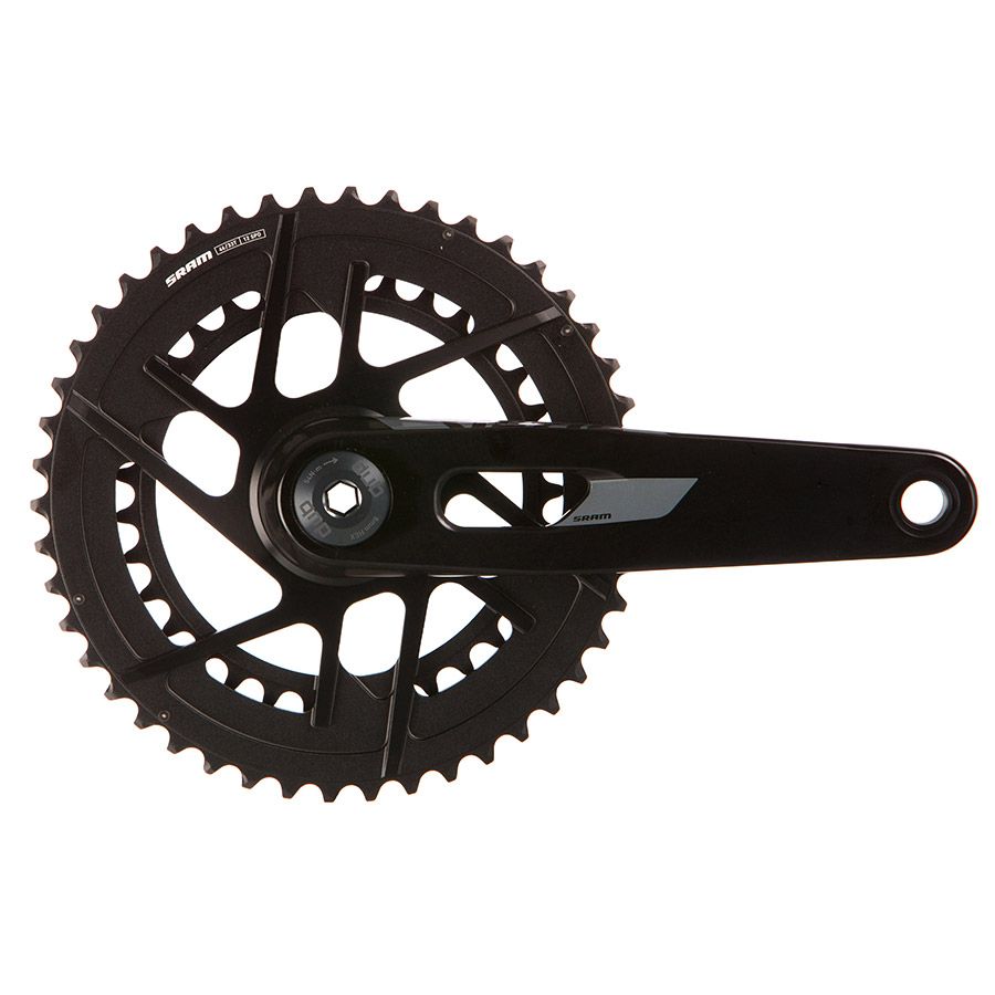 SRAM, Rival 2x Powermeter E1, Power Meter Crankset, Speed: 12, Spindle: 28.99mm, BCD: Direct Mount SRAM 8 Bolt, 46/33, DUB, 160mm, Black, Road