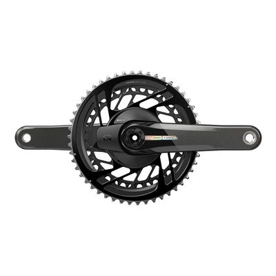 SRAM, Force D2 2x, Power Meter Crankset, Speed: 12, Spindle: 28.99mm, BCD: Direct Mount, 50/37, DUB, 175mm, Black, Road Disc
