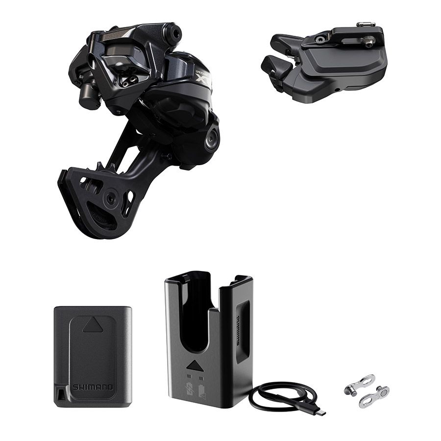 Shimano, Deore XT Di2 RD-M8250 Kit, Rear Derailleur, Speed: 12, Cage: GS, Black, I-Spec EV, IGPM8250UPG04