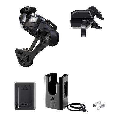 Shimano, Deore XT Di2 RD-M8250 Kit, Rear Derailleur, Speed: 12, Cage: SGS, Black, clamp band, IGPM8250UPG01
