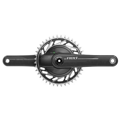 SRAM, Red AXS 1x XPLR Power Meter E1, Power Meter Crankset, Speed: 12/13, Spindle: 28.99mm, BCD: Thread Mount, 40, DUB, 165mm, Black, Road Disc