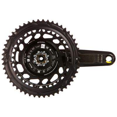 SRAM, Force 2x Powermeter E1, Power Meter Crankset, Speed: 12, Spindle: 28.99mm, BCD: Thread Mount, 50/37, DUB, 175mm, Black, Road