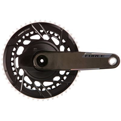 SRAM, Force 2x Powermeter E1, Power Meter Crankset, Speed: 12, Spindle: 28.99mm, BCD: Thread Mount, 50/37, DUB, 172.5mm, Black, Road