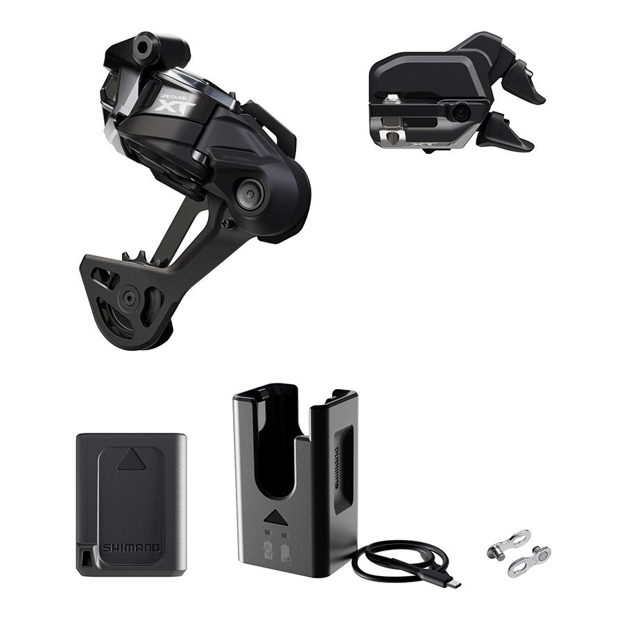 Shimano, Deore XT Di2 RD-M8250 Kit, Rear Derailleur, Speed: 12, Cage: SGS, Black, I-Spec EV, IGPM8250UPG02