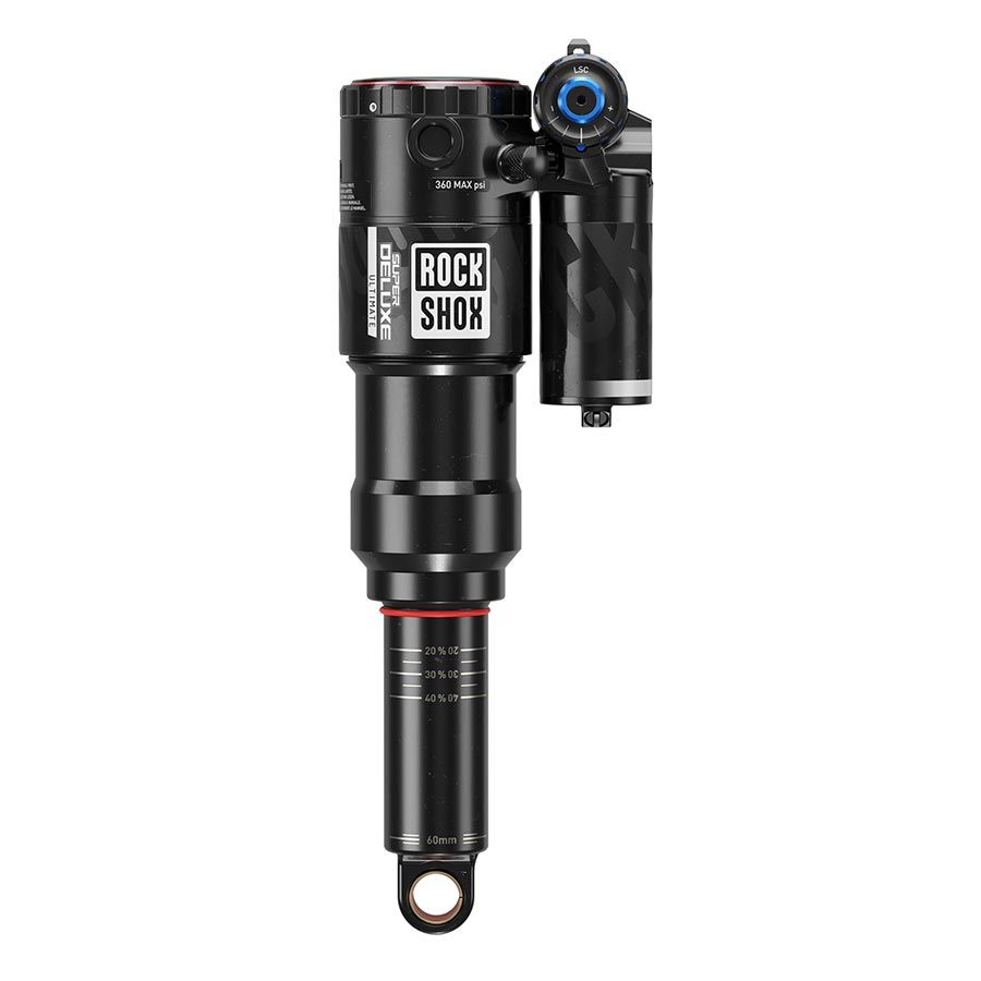 RockShox, Super Deluxe Ultimate C2, Rear shock, 185x52.5, Shaft Eyelet: Trunnion, Body Eyelet: Standard, 0 Neg/2 Pos Token, Reb55/Comp30, Lockout 4