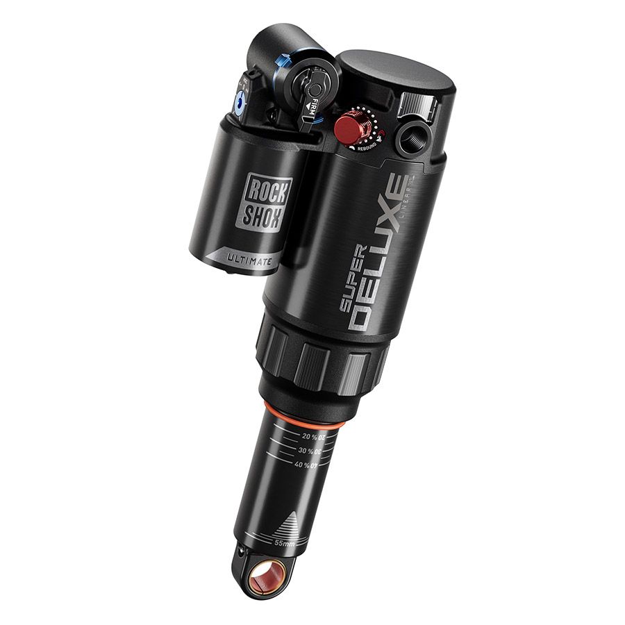 RockShox, Super Deluxe Ultimate D1, Rear shock, 185x55, Shaft Eyelet: Trunnion, Body Eyelet: Standard, Token Loc 3, Reb55/Comp37, Lockout45, Trek Fuel EX Gen6 2023-2025
