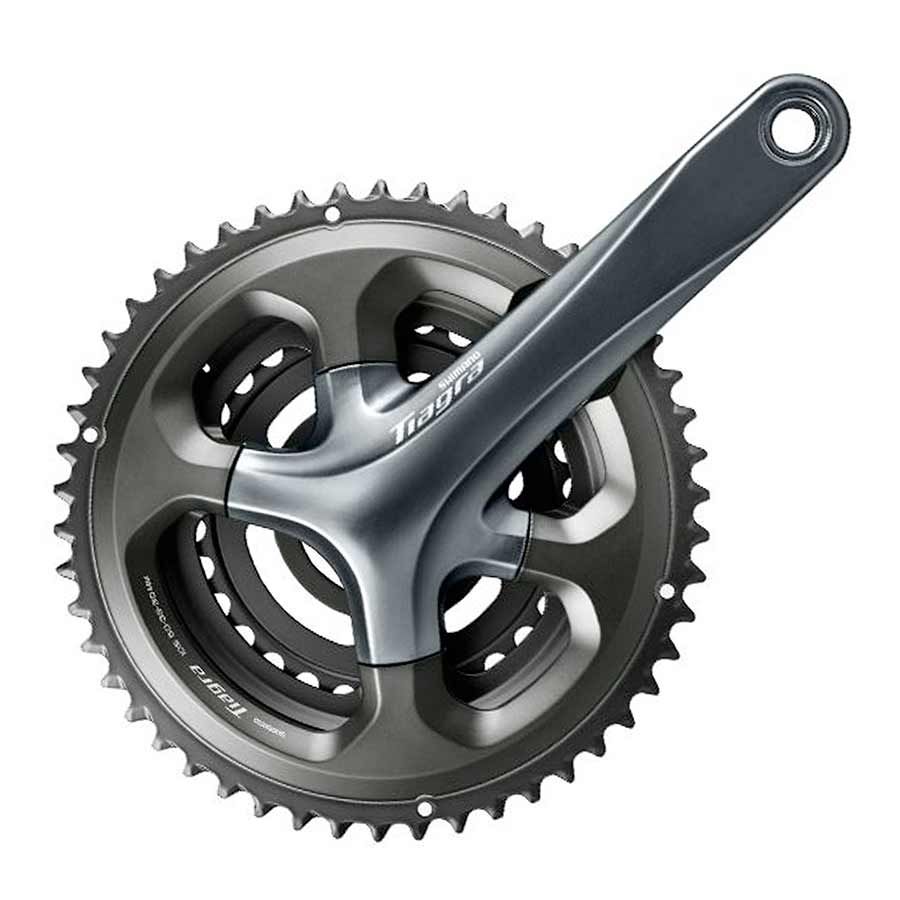 Shimano, Tiagra FC-4703, Crankset, 10 sp., 170mm, 30/39/50T, BCD:74/110, H2, 68mm, 45mm, Grey
