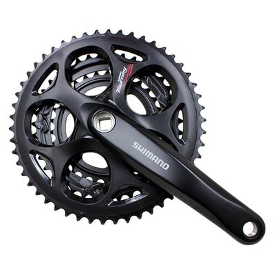 Shimano, FC-A073, Crankset, 7/8 sp., 170mm, 30/39/50T, BCD:Rivets, Square, 45mm, Black