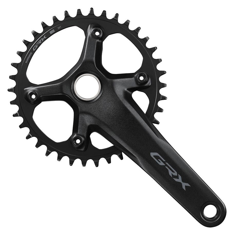 Shimano, GRX FC-RX610-1, Crankset, Speed: 12, Spindle: 24mm, BCD: 110, 38, 175mm, Black, Road Disc