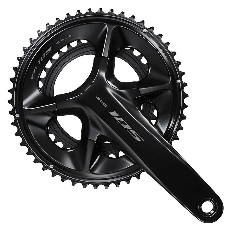Shimano, 105 FC-R7100, Crankset, Speed: 12, Spindle: 24mm, BCD: 110, 34/50, Hollowtech II, 170mm, Black, Road Disc, IFCR7100CX04