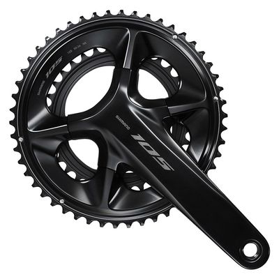 Shimano, 105 FC-R7100, Crankset, Speed: 12, Spindle: 24mm, BCD: 110, 34/50, Hollowtech II, 170mm, Black, Road Disc, IFCR7100CX04
