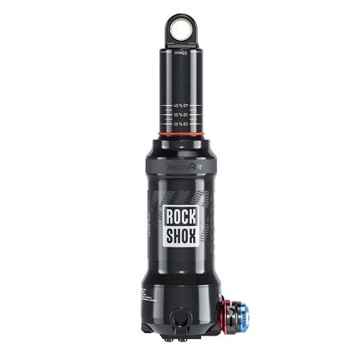 RockShox, Deluxe Nude RLC3, Rear shock, 165x45, Shaft Eyelet: Trunnion, Body Eyelet: Standard, MReb/MComp, 430lb Lockout Force, Scott Spark 2017+