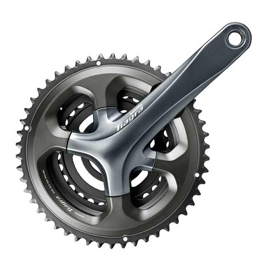 Shimano, Tiagra FC-4703, Crankset, 10 sp., 172.5mm, 30/39/50T, BCD:74/110, H2, 68mm, 45mm, Grey