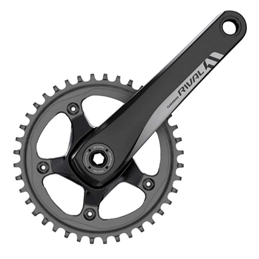 SRAM, Rival1, Crankset, 11 sp., 172.5mm, 42T, BCD:110mm, BB30, 68mm, 45.5mm, Black