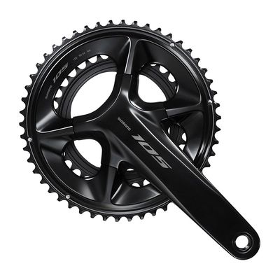 Shimano, 105 FC-R7100, Crankset, Speed: 12, Hollowtech II, 175mm, 52/36T, Black, Road Disc, IFCR7100EX26