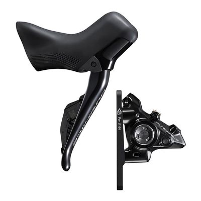 Shimano, Dura Ace Di2 ST-R9270 / BR-R9270, Road Hydraulic Disc Brake, Front, Flat mount, 140 or 160mm (not included), 175g, Black, IR9270DLF6SC100E