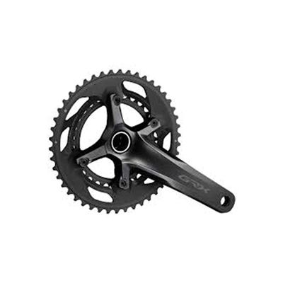 Shimano, GRX FC-RX600-11, Crankset, Speed: 11, Spindle: 24mm, BCD: 80/110, 30/46, Hollowtech II, 175mm, Black, Road Disc