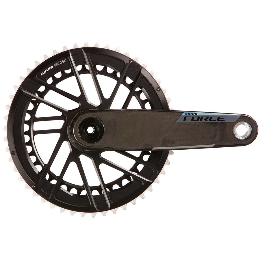 SRAM, Force 2x E1, Crankset, Speed: 12, Spindle: 28.99mm, BCD: Direct Mount SRAM 8 Bolt, 50/37, DUB, 175mm, Black, Road