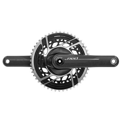 SRAM, Red DUB 2x E1, Crankset, Speed: 12, Spindle: 28.99mm, BCD: Direct Mount SRAM 8 Bolt, 50/37, DUB, 165mm, Black, Road