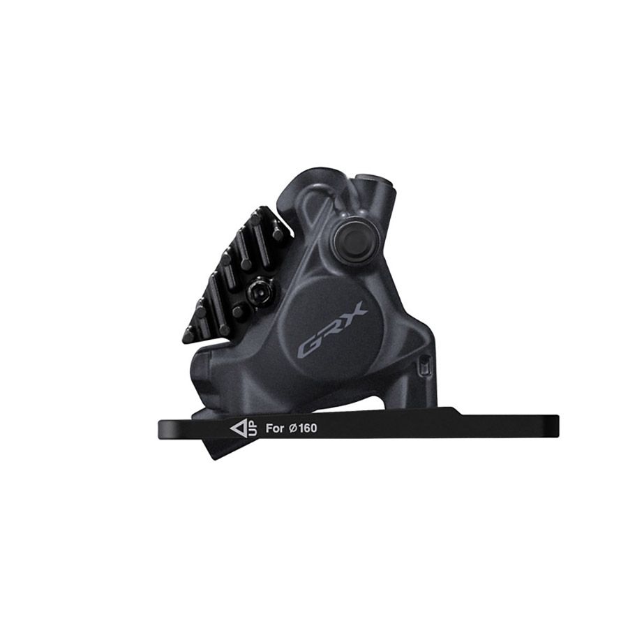 Shimano, GRX BR-RX410, Road Hydraulic Disc Brake, Front, Flat mount, 140 or 160mm (not included), 109g, Black