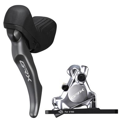 Shimano, GRX ST-RX820-LA/ BR-RX820, Road Hydraulic Disc Brake, Front, Flat mount, 140 or 160mm (not included)