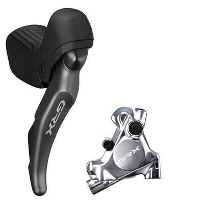 Shimano, GRX ST-RX820/ BR-RX820, Road Hydraulic Disc Brake, Rear, Flat mount, 140 or 160mm (not included)