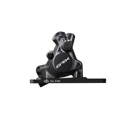Shimano, GRX BR-RX820, Road Hydraulic Disc Brake, Front, Flat mount, 140 or 160mm (not included), 140g