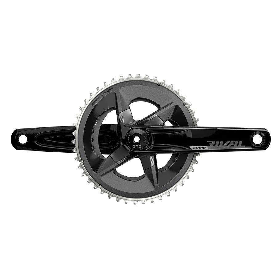 SRAM, Rival D1 2x, Crankset, Speed: 12, Spindle: 28.99mm, BCD: 107, 46/33, DUB, 175mm, Black, Road Disc