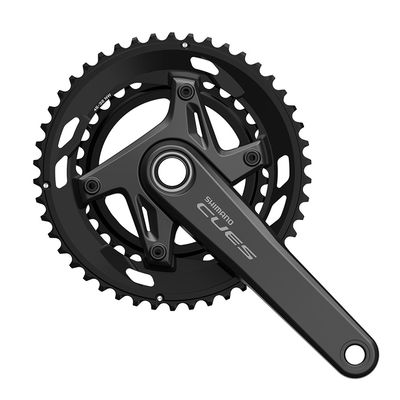 Shimano, CUES FC-U6030-2, Crankset, Speed: 9/10, Spindle: 24mm, BCD: 110, 34/50, Hollowtech II, 165mm, Black, Road Disc, EFCU60302AX04