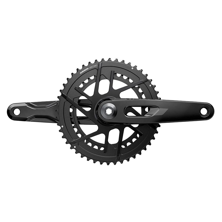SRAM, Rival 2x E1, Crankset, Speed: 12, Spindle: 28.99mm, BCD: Direct Mount SRAM 8 Bolt, 46/33, DUB, 160mm, Black, Road
