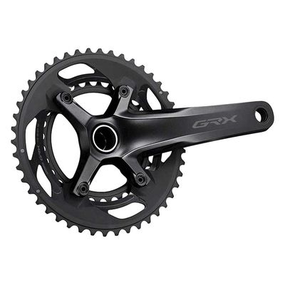 Shimano, GRX FC-RX600-10, Crankset, Speed: 10, Spindle: 24mm, BCD: 80/110, 30/46, Hollowtech II, 172.5mm, Black, Road Disc