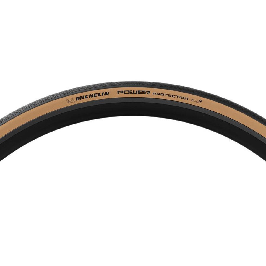 Michelin, POWER PROTECTION, Road Tire, 700x32C, Folding, Tubeless Ready, MAGI-X, 3x120, Tanwall