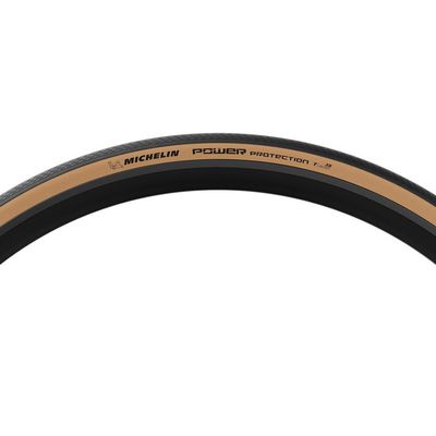 Michelin, POWER PROTECTION, Road Tire, 700x35C, Folding, Tubeless Ready, MAGI-X, 3x120, Tanwall
