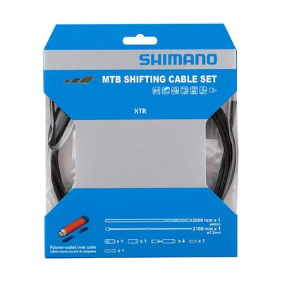 Shimano, MTB 1x Shift Cable Set, Polymer, 2000mm, Black, Shimano/SRAM, Set