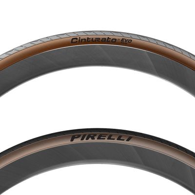 Pirelli, Cinturato EVO TLR, Road Tire, 700x28C, Folding, Tubeless Ready, SmartEVO AS, TechWALL+, 60TPI, Tanwall
